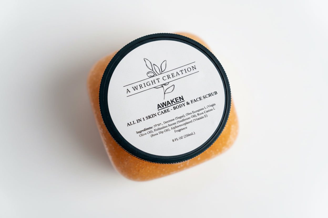 Awaken Exfoliator - Mega Moisture Body Sugar Scrub - Exfoliator