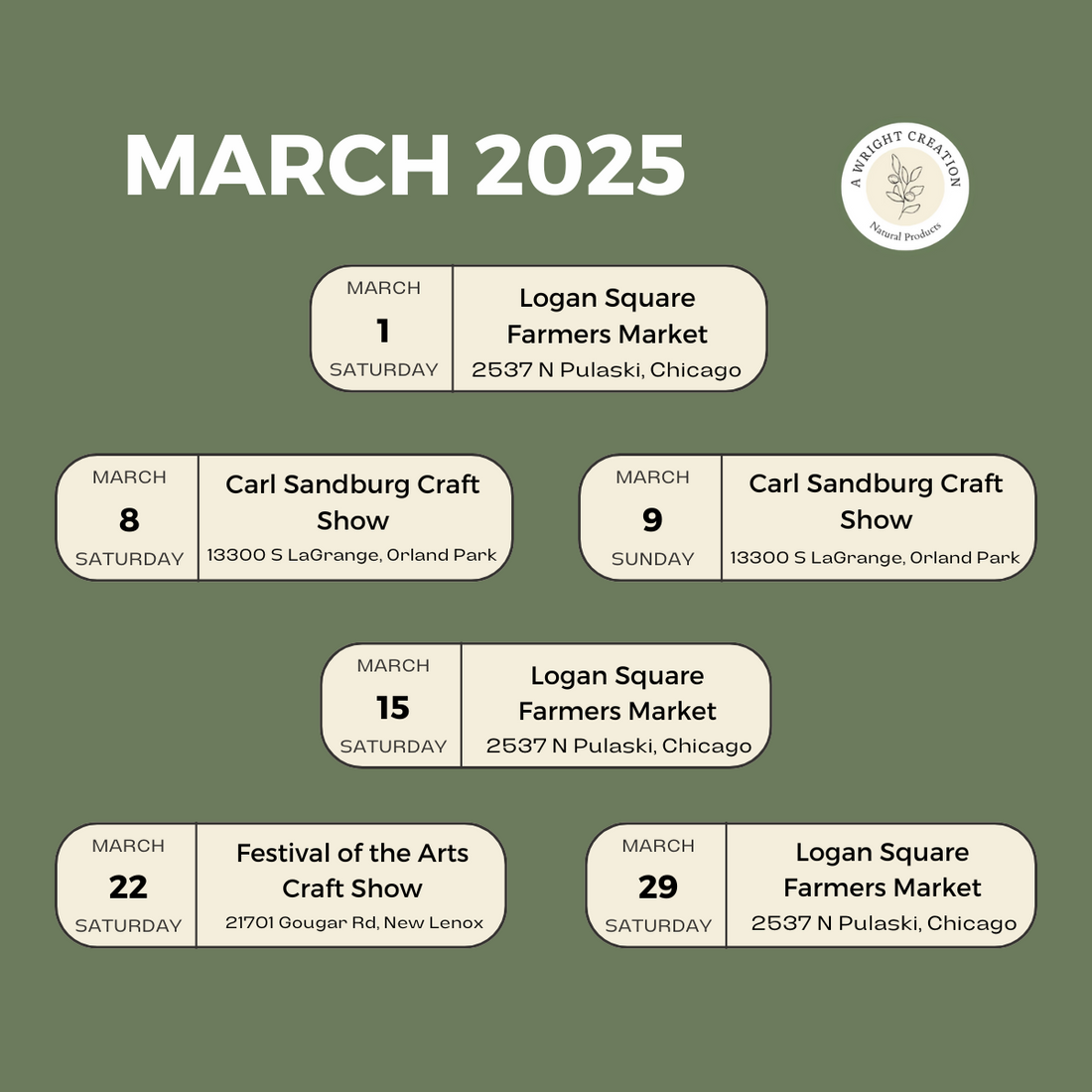 Where to Find Us in March!