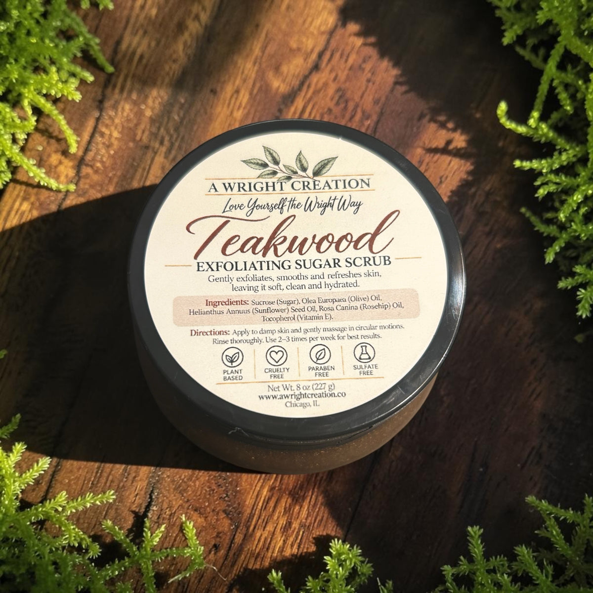 Teakwood - Mega Moisture Body Sugar Scrub - Exfoliator