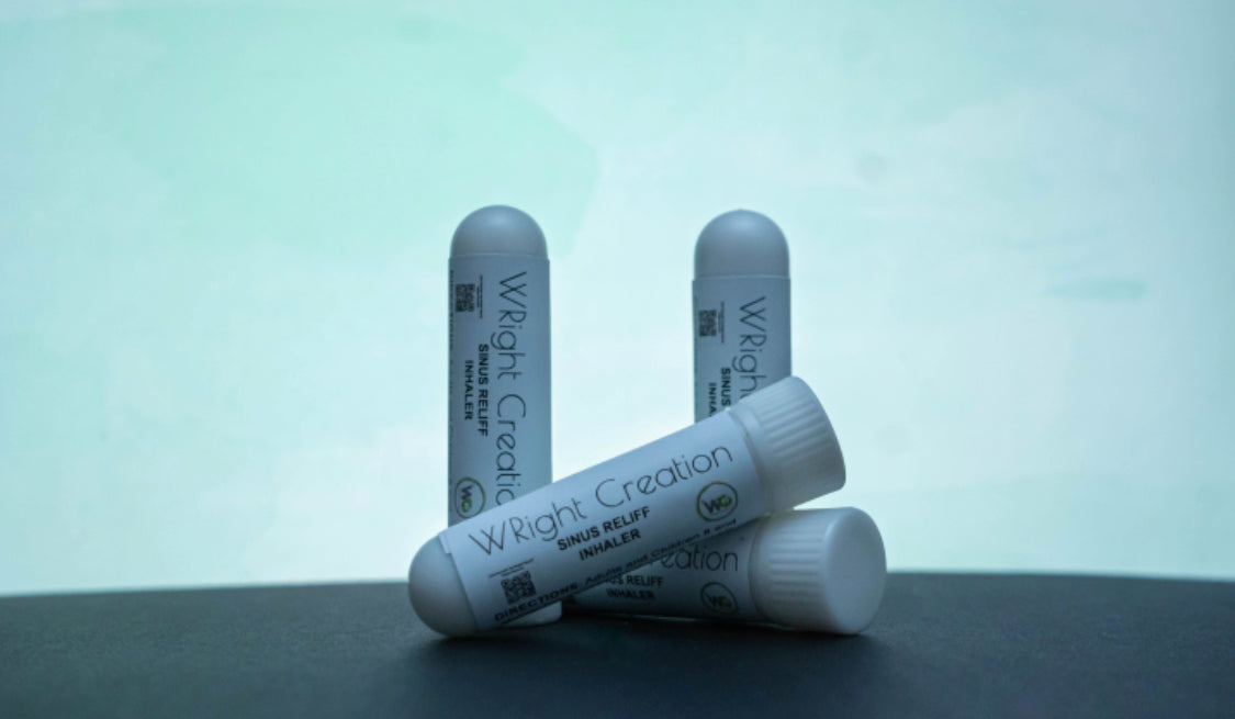 Herbal aromatherapy inhaler crafted to support clear breathing and overall comfort during seasonal changes.