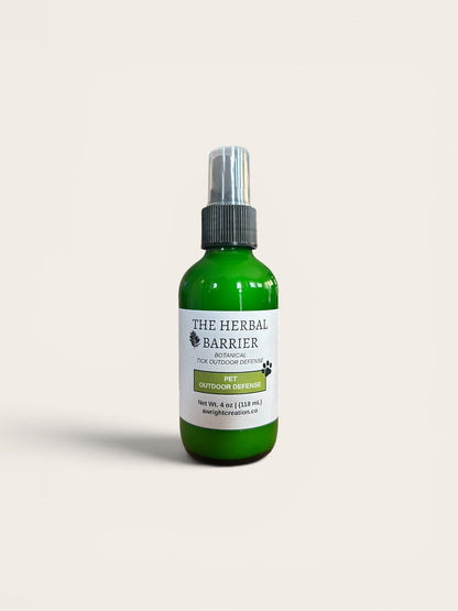 A bottle of Wright Way The Herbal Barrier Pet Outdoor Defense Spray for dogs on a clean background.