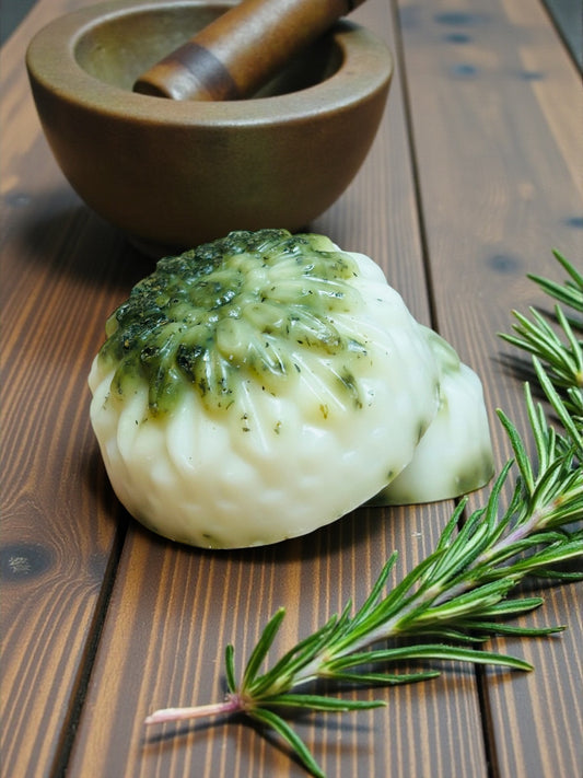 Lather Love Rosemary Mint Shampoo Bar – Natural, Organic Herbal Cleanse for Dry or Sensitive Scalp