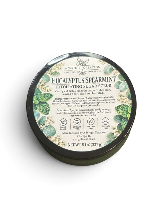 Eucalyptus & Spearmint  - Mega Moisture Botanical Premium Body Sugar Scrub - Exfoliator