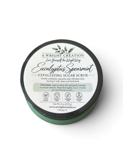 Eucalyptus & Spearmint  - Mega Moisture Botanical Premium Body Sugar Scrub - Exfoliator