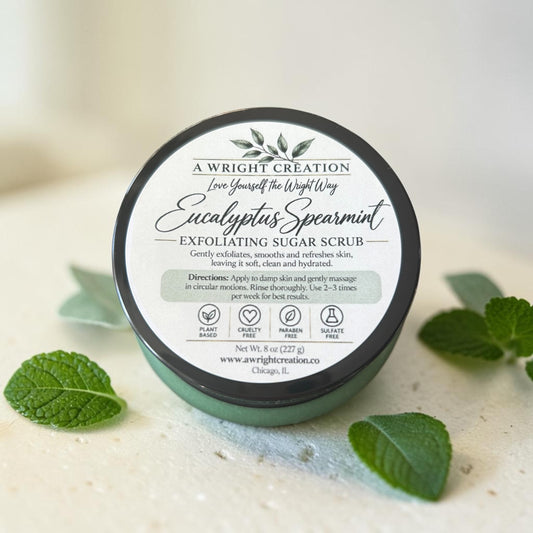 Eucalyptus & Spearmint  - Mega Moisture Botanical Premium Body Sugar Scrub - Exfoliator