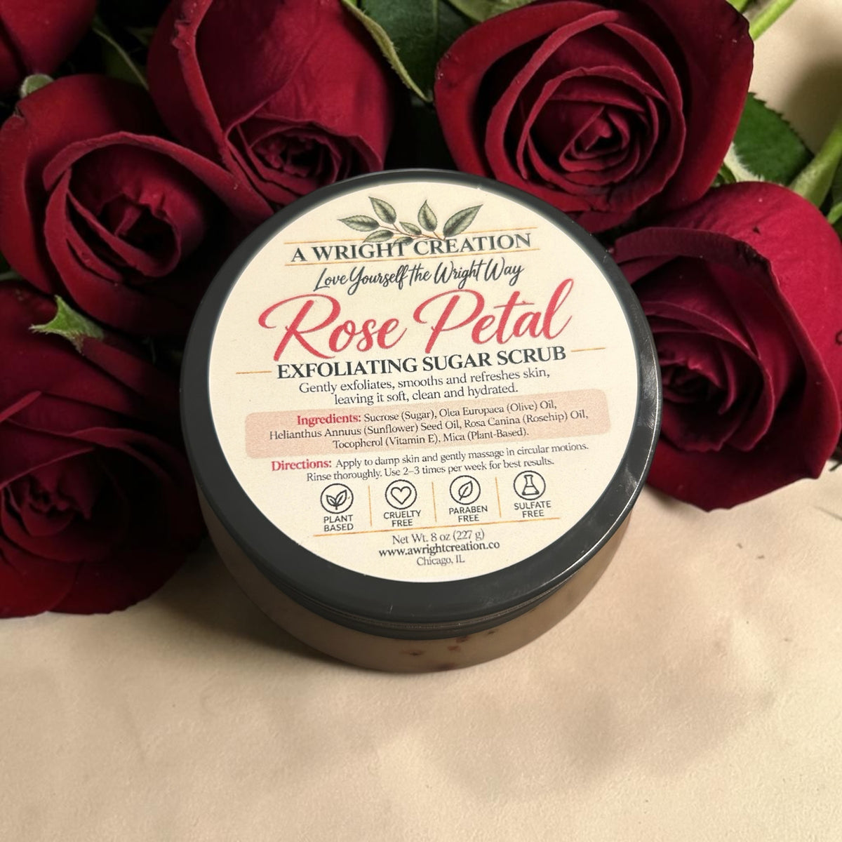 Rose Petal - Mega Moisture Body Sugar Scrub - Exfoliator