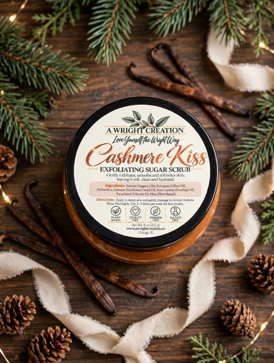 Cashmere Kiss  - Mega Moisture Botanical Premium Body Sugar Scrub - Exfoliator